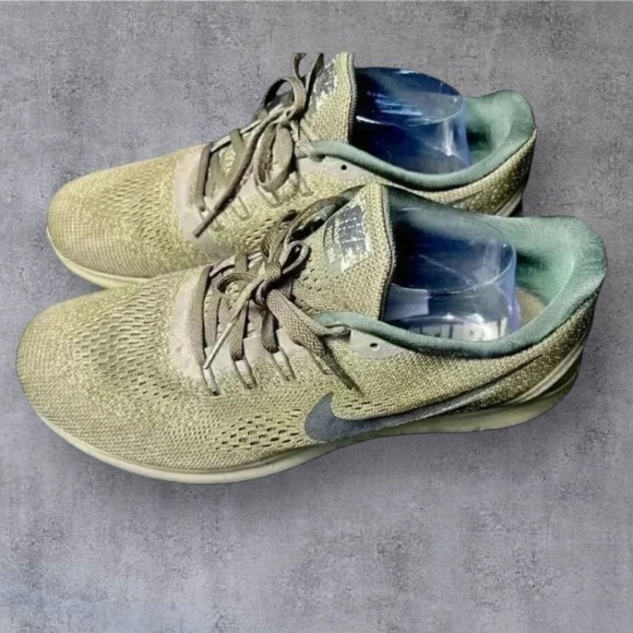 Nike Free RN Flyknit Shoes Men’s Size 12 Olive - Picture 3 of 6